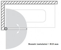 ROLTECHNIK vanová zástěna SCREEN PRO 810 výplň transparent, rám bílá   4000688